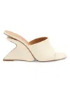 Off-white Jug Leather Wedge Mules In Off White