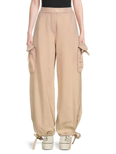 Off-white Women's Laundry Cargo Joggers In Beige