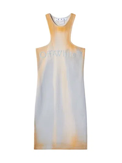 OFF-WHITE WOMEN'S LAUNDRY RIB-KNIT ROWING MINIDRESS