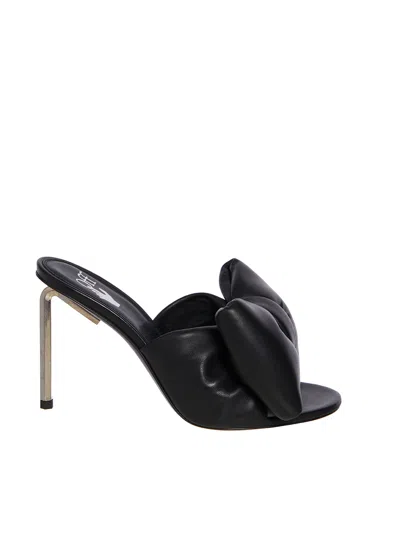 OFF-WHITE WOMEN'S LEATHER 110MM ALLEN SANDALS