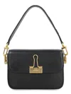 Off-white Plain Binder Leather Shoulder Bag