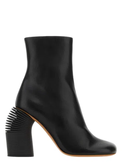 OFF-WHITE WOMEN'S LEATHER SPRING ANKLE BOOTS