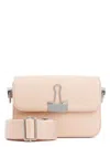 Off-white Light Pink Leather Small Plain Binder Handbag