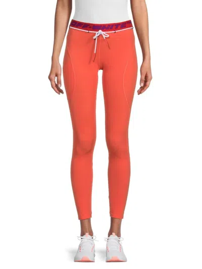 OFF-WHITE WOMEN'S LOGO BAND LEGGINGS