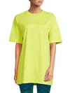Off-white Solid Color Cotton Crew-neck T-shirt In Yellow