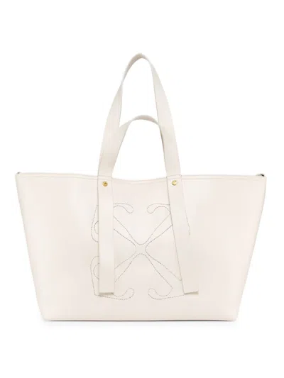 Off-white Women's Medium Day Off Logo Tote In White