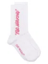 Off-white "for Walking" Ribbed Crew Socks In Whiteseapi