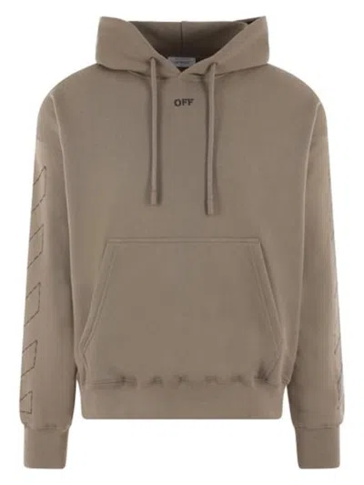 OFF-WHITE WOMEN'S MUD COTTON SWEATSHIRT