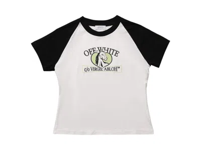 Pre-owned Off-white Women's Off House Billboard Ragl Fit Tee Shirt In White/black