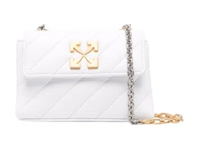 Pre-owned Off-white Women's Off Jackhammer 17 Shoulder Bag In White