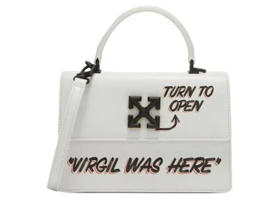 Pre-owned Off-white Women's Off Jitney 1.4 Quote Print Tote Bag In White