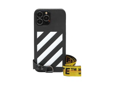 Pre-owned Off-white Women's Off Off Binder Neck Cover 13 Max Phonecasein Black/white