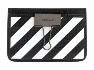 Pre-owned Off-white Women's Off Off Card Case Binder Simplein Black/white
