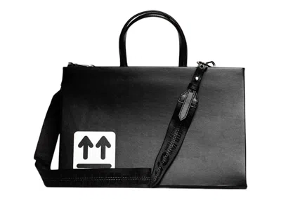 Pre-owned Off-white Women's Off Off Medium Box Bagin Black/white