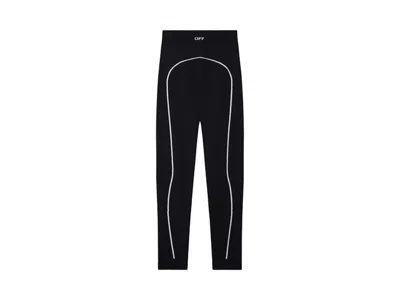 Pre-owned Off-white Women's Off Off Off Stamp Seamless Leggingsin Black/white In Multi