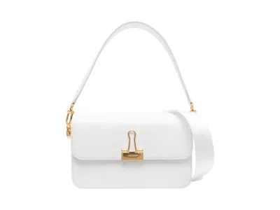 Pre-owned Off-white Women's Off Plain Binder M Shoulder Bag In White