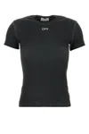 Off-white Off Stamp Rib Basic Tee Washed Grey Wh In Black