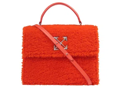 Pre-owned Off-white Women's Offwhite 2.8 Jitney Bag Furry In Orange