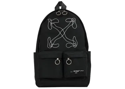 Pre-owned Off-white Women's Offwhite Abstract Arrows Backpack In Black White In Multi
