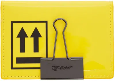 Pre-owned Off-white Women's Offwhite Arrows Card Holder In Yellow Black In Multi