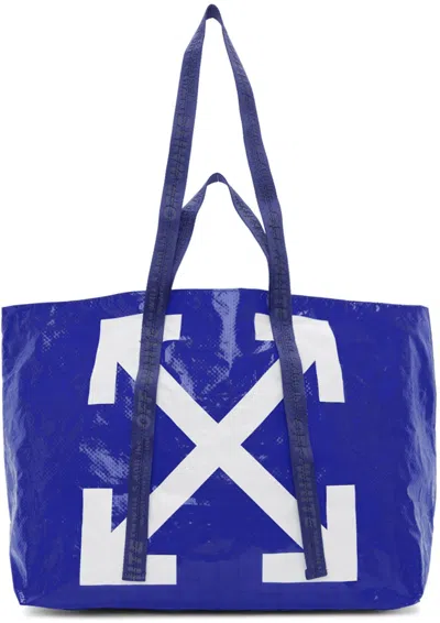 Pre-owned Off-white Women's Offwhite Arrows Tote Bag In Blue White In Multi