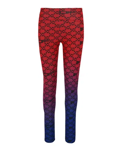 Pre-owned Off-white Women's Offwhite Athletic Monogram Leggings In Red