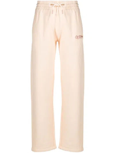 Pre-owned Off-white Women's Offwhite Baseball Logo Track Pants In Light Pink