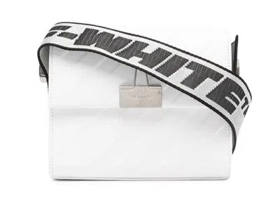 Pre-owned Off-white Women's Offwhite Binder 18 Shoulder Bag Ss22 Diag Embossed In White Black