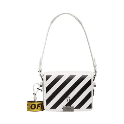 Pre-owned Off-white Women's Offwhite Binder Clip Bag Diag In White Black Yellow In Multi