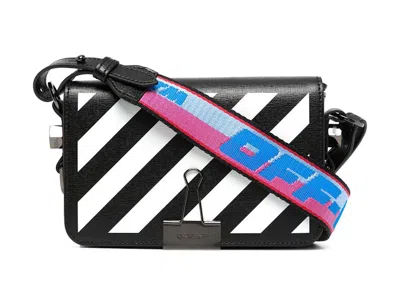 Pre-owned Off-white Women's Offwhite Binder Clip Shoulder Bag In Black White Blue Pink