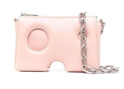 Pre-owned Off-white Women's Offwhite Burrow Zipped Pouch 20 In Pink