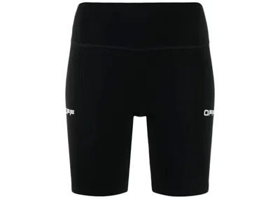 Pre-owned Off-white Women's Offwhite Compression Cycling Shorts In Black