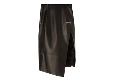 Pre-owned Off-white Women's Offwhite Corporate Midi Skirt In Black