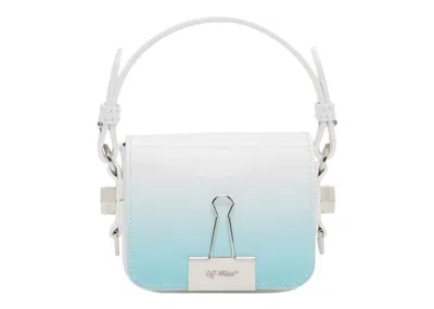 Pre-owned Off-white Women's Offwhite Degrade Baby Flap Bag In Light Blue