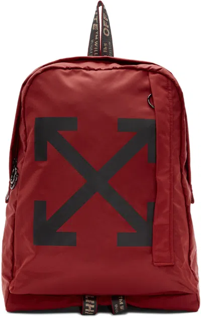Pre-owned Off-white Women's Offwhite Easy Backpack In Red Black