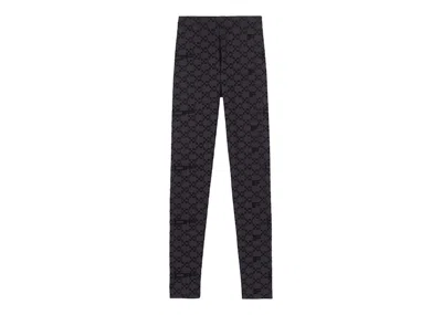 Pre-owned Off-white Women's Offwhite Flock Monogram Leggings In Black