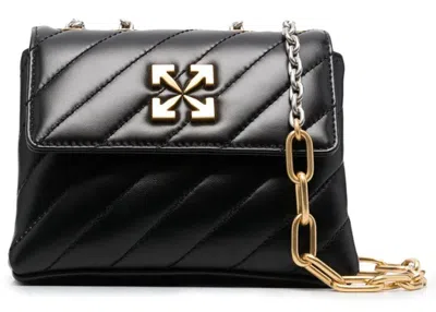 Pre-owned Off-white Women's Offwhite Jackhammer 19 Shoulder Bag In Black