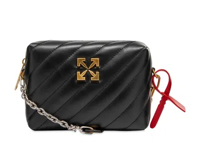 Pre-owned Off-white Women's Offwhite Jackhammer Camera Bag Quilted In Black