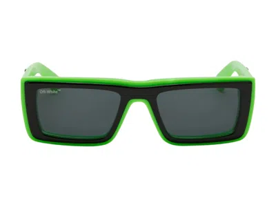 Pre-owned Off-white Women's Offwhite Jacob Rectangleframe Sunglasses In Green (oeri043f22pla0015907)