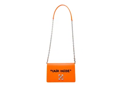 Pre-owned Off-white Women's Offwhite Jitney 0.5 Crossbody Bag In Orange/black