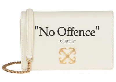 Pre-owned Off-white Women's Offwhite Jitney 0.5 Quote Shoulder Bag In Beige/black