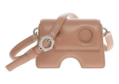 Pre-owned Off-white Women's Offwhite Jitney 2.8 New Meteor Shoulder Bag In Camel