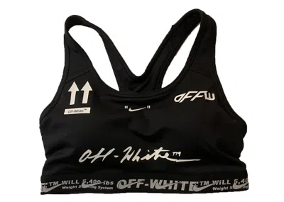 Pre-owned Off-white Women's Offwhite Nike Sports Bra In Black