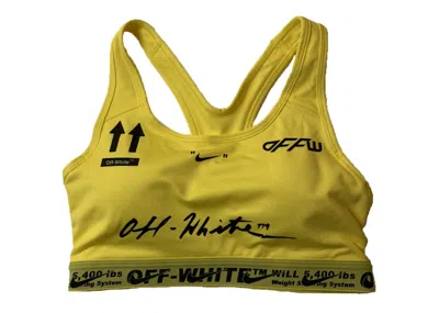 Pre-owned Off-white Women's Offwhite Nike Sports Bra In Yellow