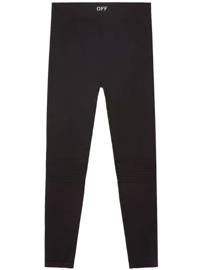Pre-owned Off-white Women's Offwhite Offstamp Leggings In Black