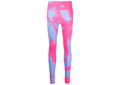 Pre-owned Off-white Women's Offwhite Printed Highwaist Leggings In Pink/purple