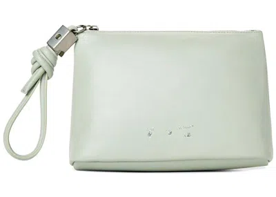 Pre-owned Off-white Women's Offwhite Slider25 Pouch In Sage