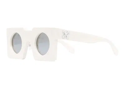 Pre-owned Off-white Women's Offwhite The Pantheon Square Frame Sunglasses In Bone White