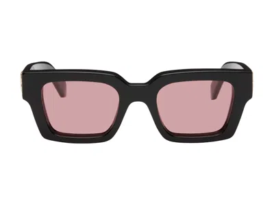 Pre-owned Off-white Women's Offwhite Virgil Square Frame Sunglasses In Black/red (oeri126c99pla0011025)