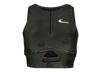 Pre-owned Off-white Women's Offwhite X Nike Polka Dot Performance Top In Black/green